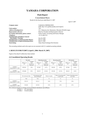 Thumbnail Yamaha Financial Statement fy2007