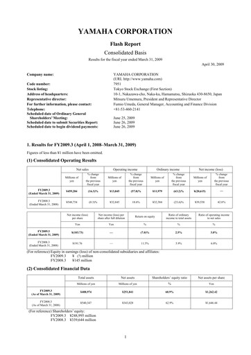 Thumbnail Yamaha Financial Statement fy2009
