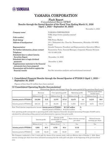 Thumbnail Yamaha Half-year Report 2026-h1