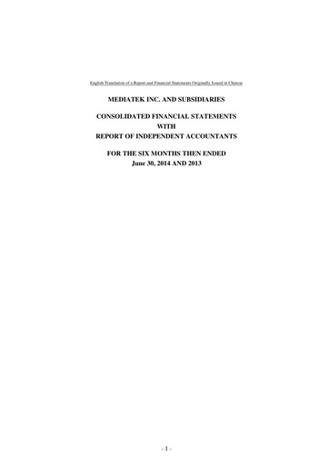 Thumbnail MediaTek Financial Statement 2014-h1