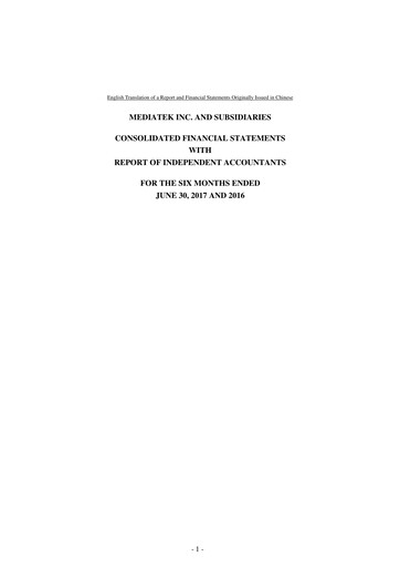 Thumbnail MediaTek Financial Statement 2017-h1