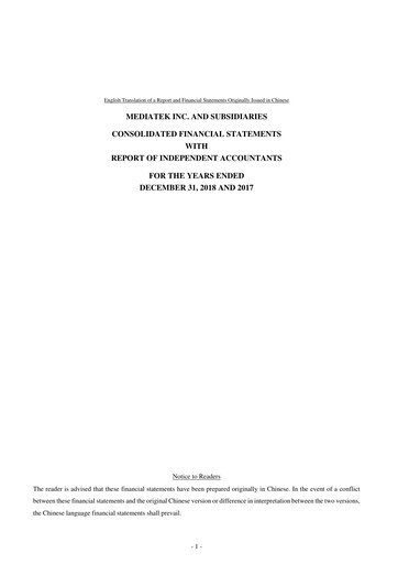 Thumbnail MediaTek Financial Statement 2018