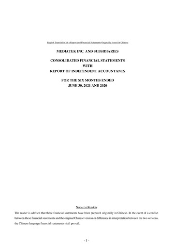 Thumbnail MediaTek Financial Statement 2021-h1