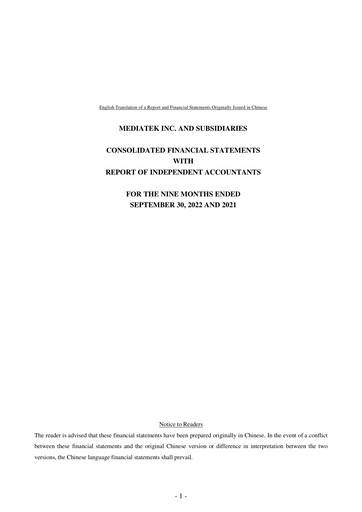 Thumbnail MediaTek Financial Statement 2022-9m