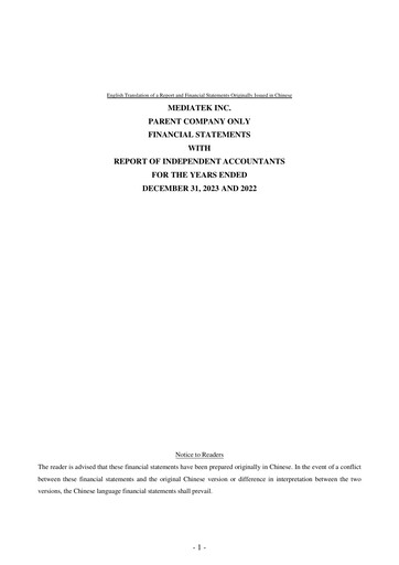 Thumbnail MediaTek Financial Statement 2023