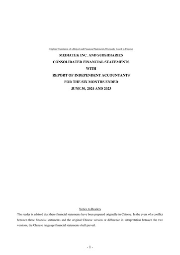 Thumbnail MediaTek Financial Statement 2024-h1