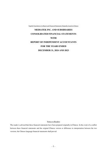 Thumbnail MediaTek Financial Statement 2024