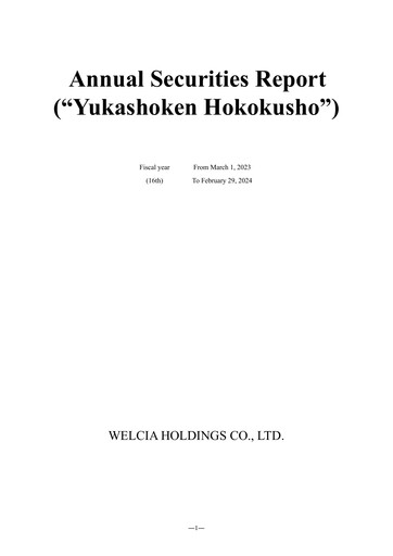 Thumbnail Welcia Holdings Financial Report fy2024