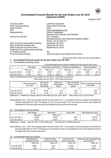 Thumbnail Lasertec Financial Statement fy2014