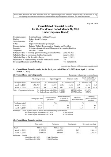 Thumbnail Kintetsu GHD Financial Statement fy2024