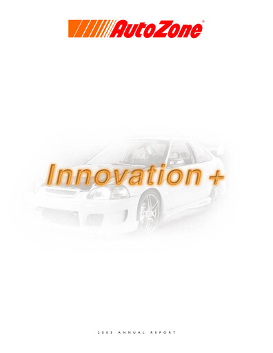 Thumbnail AutoZone Annual Report 2003