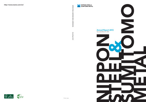 Thumbnail Nippon Steel
 Annual Report 2013