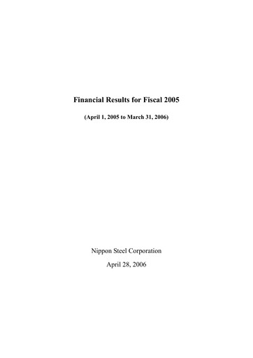 Thumbnail Nippon Steel
 Financial Statement 2005