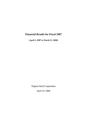 Thumbnail Nippon Steel
 Financial Statement 2007