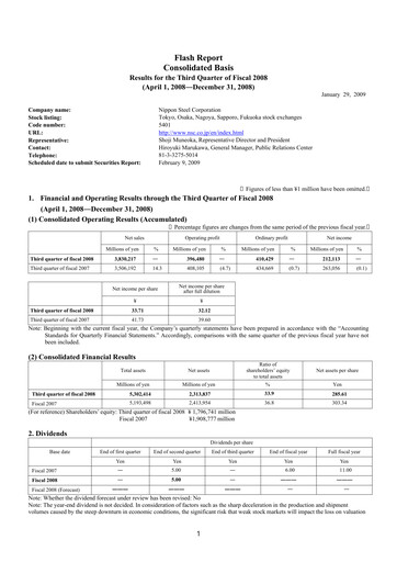 Thumbnail Nippon Steel
 Financial Statement 2008
