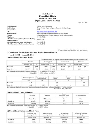 Thumbnail Nippon Steel
 Financial Statement 2011