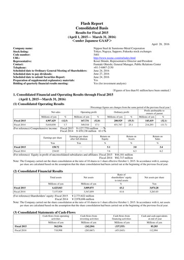 Thumbnail Nippon Steel
 Financial Statement 2015