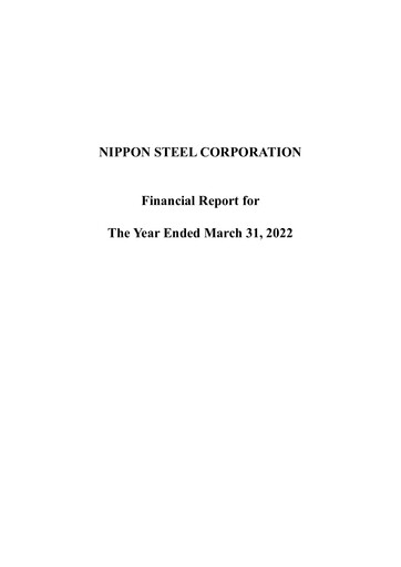 Thumbnail Nippon Steel
 Financial Statement 2021