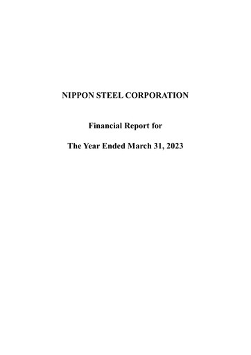 Thumbnail Nippon Steel
 Financial Statement 2022