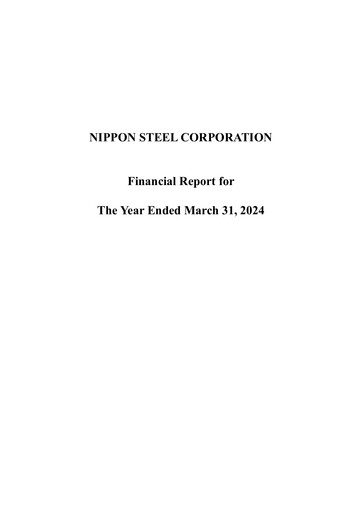Thumbnail Nippon Steel
 Financial Statement 2023