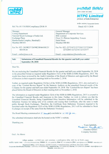 Thumbnail NTPC Limited
 Quarterly Report 2018-q2