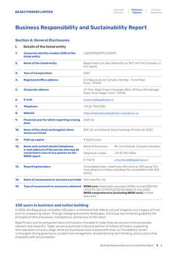 Thumbnail Bajaj Finserv Sustainability Report 2025-2026