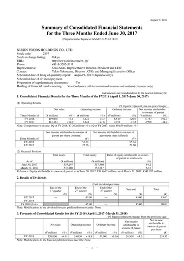 Thumbnail Nissin Foods
 Financial Statement 2018-q1
