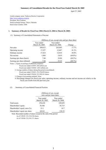 Vorschaubild Yaskawa Finanzmitteilung fy2004