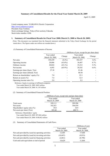 Vorschaubild Yaskawa Finanzmitteilung fy2008