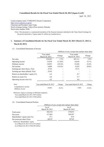 Vorschaubild Yaskawa Finanzmitteilung fy2012