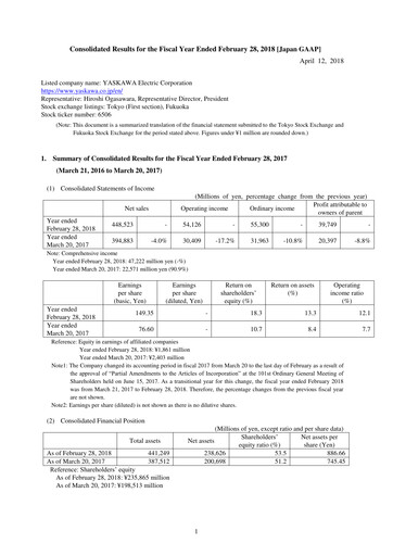 Vorschaubild Yaskawa Finanzmitteilung fy2017