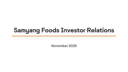 Thumbnail Samyang Foods Quarterly Report 2025-q3