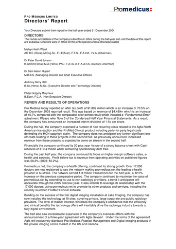 Thumbnail Pro Medicus Half-year Report 2005-h1