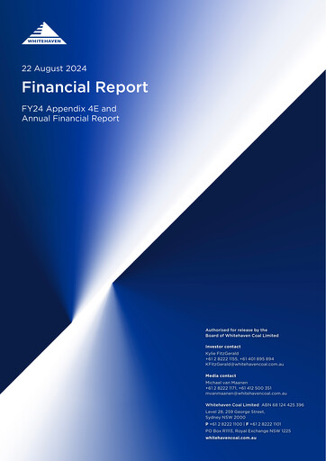 Thumbnail Whitehaven Coal Financial Statement 2024