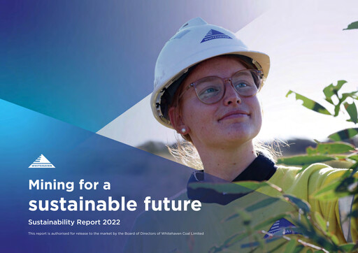 Thumbnail Whitehaven Coal Sustainability Report 2022