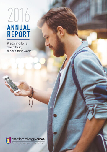 Thumbnail Technology One Annual Report 2016