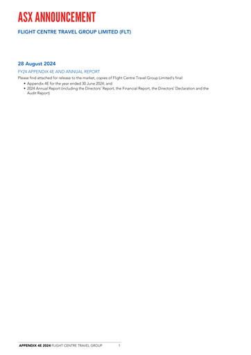 Miniature Flight Centre Travel Group Limited Rapport annuel fy2024