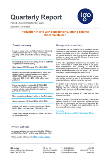 Thumbnail IGO Limited Quarterly Report 2026-q1