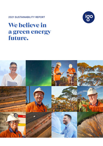 Vorschaubild IGO Limited Nachhaltigkeitsbericht 2021
