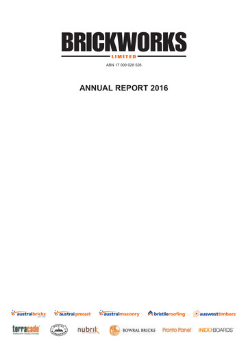 Thumbnail Brickworks Limited Annual Report 2016