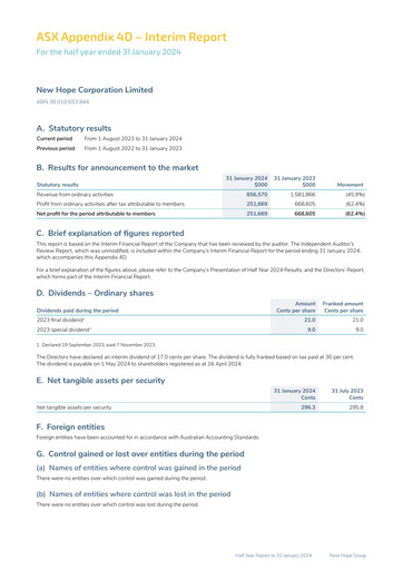 Thumbnail New Hope Corporation Half-year Report 2024-h1