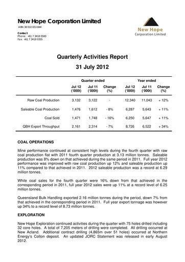 Thumbnail New Hope Corporation Quarterly Report 2012-q4