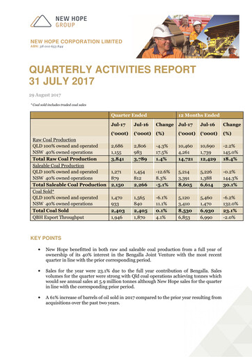 Thumbnail New Hope Corporation Quarterly Report 2017-q4