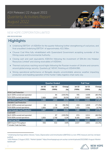 Thumbnail New Hope Corporation Quarterly Report 2022-q4