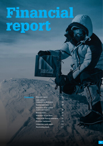 Thumbnail Bank of Queensland Financial Report 2009