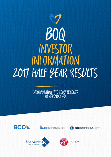 Thumbnail Bank of Queensland Half-year Report 2017-h1