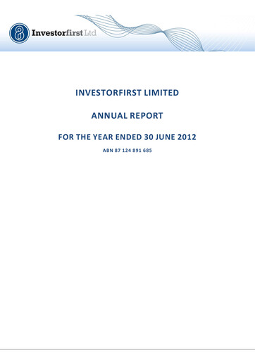 Thumbnail HUB24 Limited Annual Report 2012