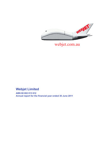 Thumbnail Webjet Limited Annual Report 2011