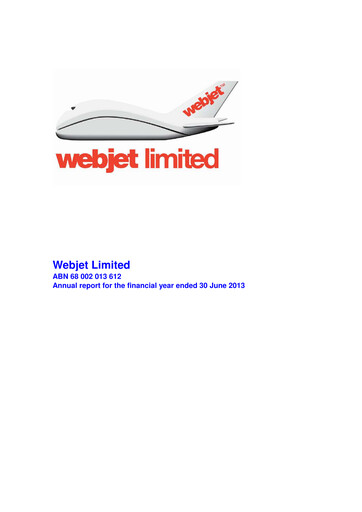Thumbnail Webjet Limited Annual Report 2013
