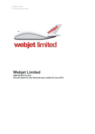 Thumbnail Webjet Limited Annual Report 2015